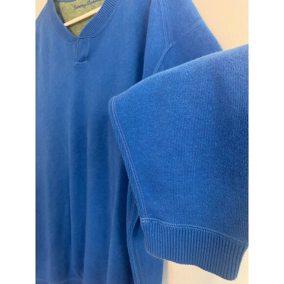 Tommy Bahama Mens Reversible Blue & Green 100% Cotton Pullover Sweater XL - Picture 2 of 8